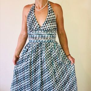 Halter top polkadot dress
